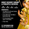 This is a McCormick ad for Honey Hickory Shrimp and Pineapple Skewers.
