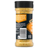 A back view of a bottle of Mccormick Grill Mates Honey Hickory Seasoning Rub 5.75 Oz showing the ingredient list and barcode on a black and orange label.