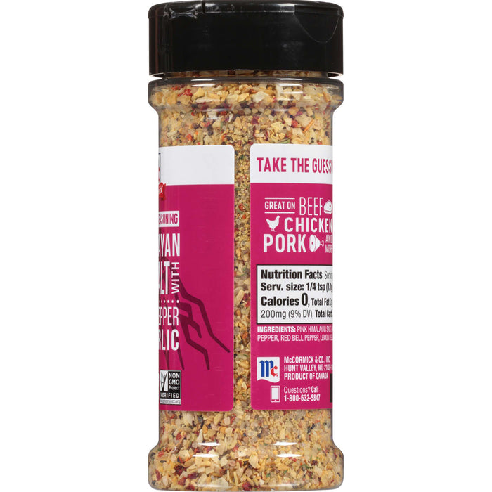 McCormick® Himalayan Pink Salt with Black Pepper and Garlic All Purpose Seasoning, 6.5 oz
