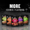 This image showcases a variety of Jack Link's beef jerky flavors, highlighting the brand's iconic flavors.