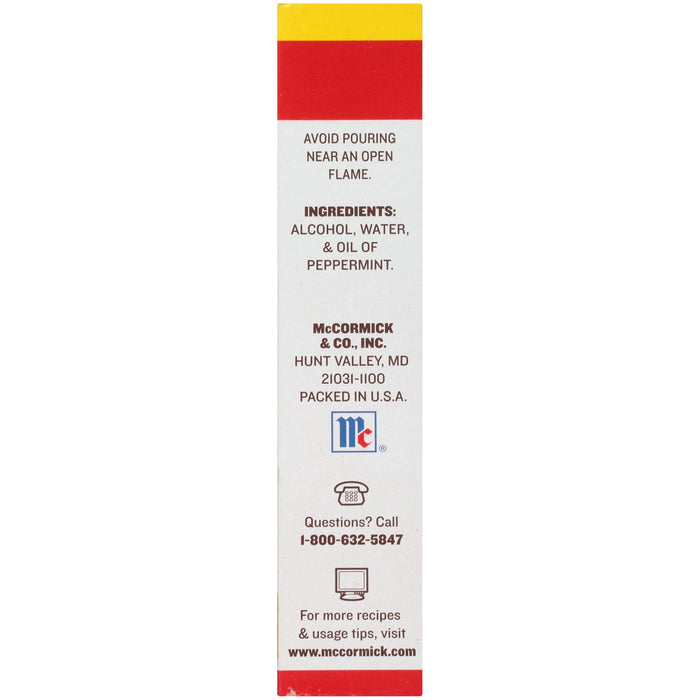 McCormick &amp; Co. product label with ingredients contact information and website.