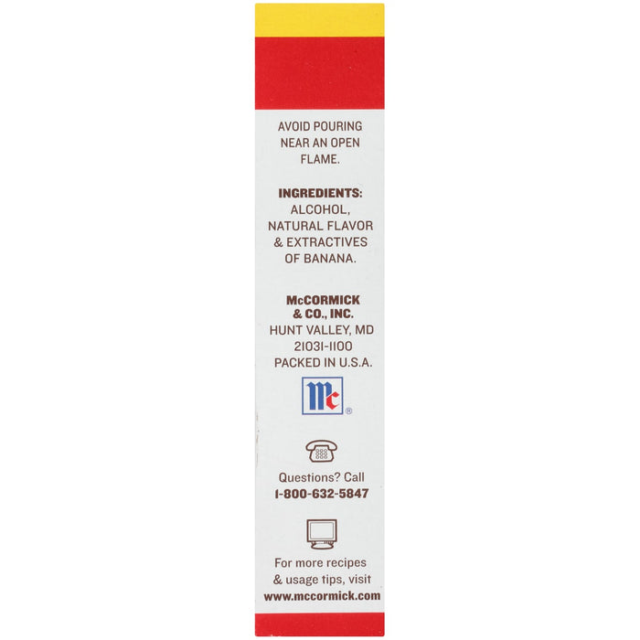 McCormick &amp; Co. product label with ingredients contact information and website.