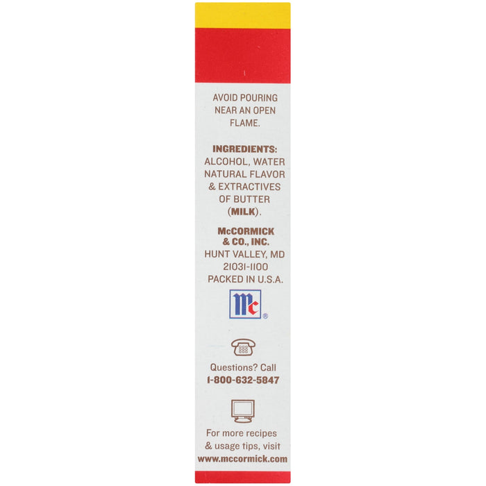 McCormick &amp; Co. Inc. product label with ingredients contact information and website.