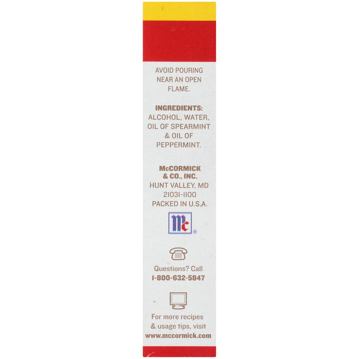McCormick &amp; Co. Inc. product label with ingredients contact information and website.