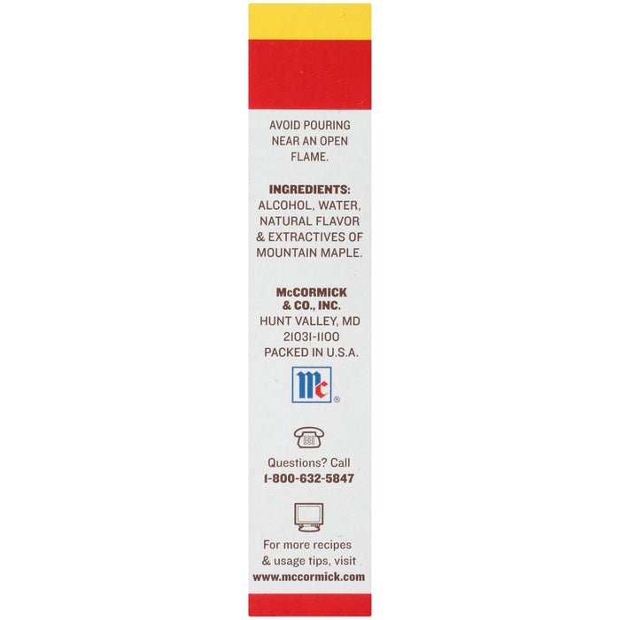 McCormick &amp; Co. Inc. product label with ingredients contact information and website.