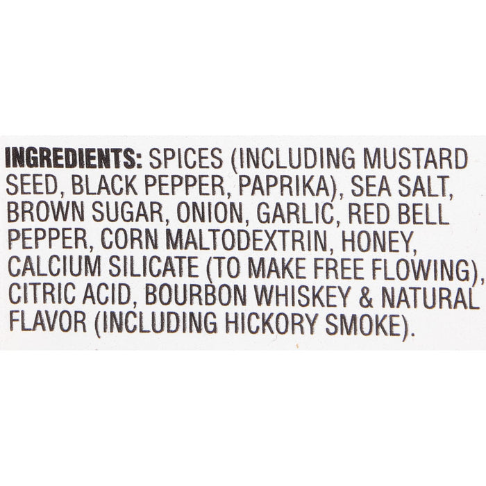 ['A list of ingredients for a product, including spices, salt, sugar, and natural flavors.']