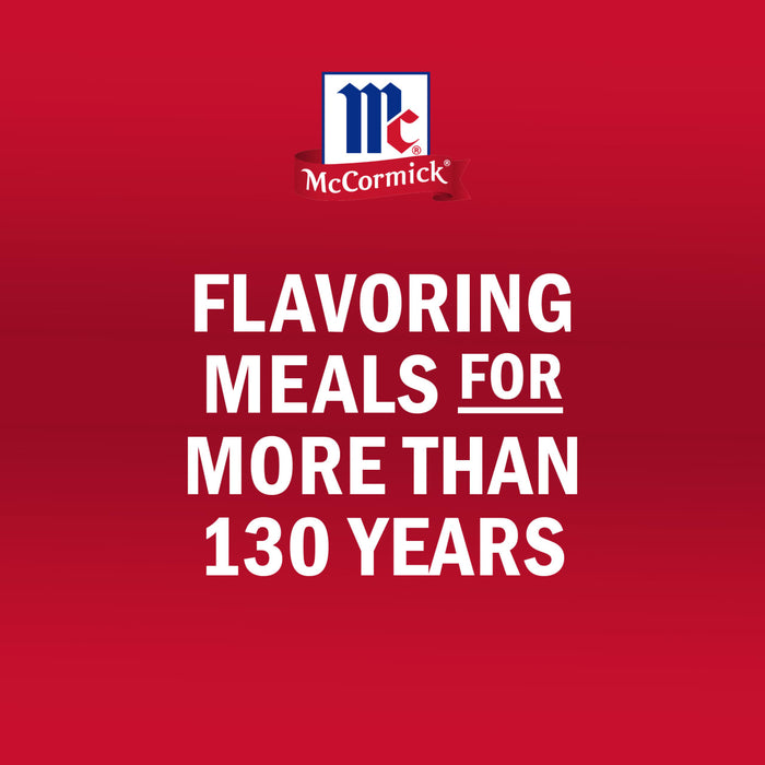 The McCormick logo and text state Flavoring meals for more than 130 years.