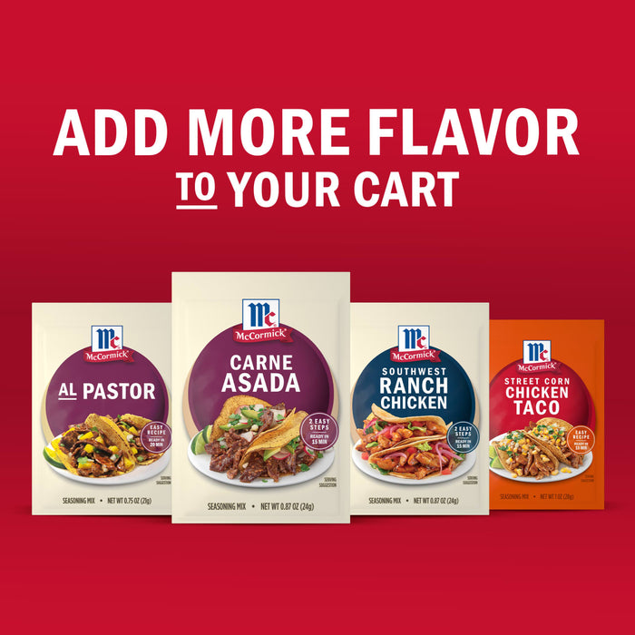 McCormick spices are featured in an advertisement encouraging customers to add more flavor to their cart.