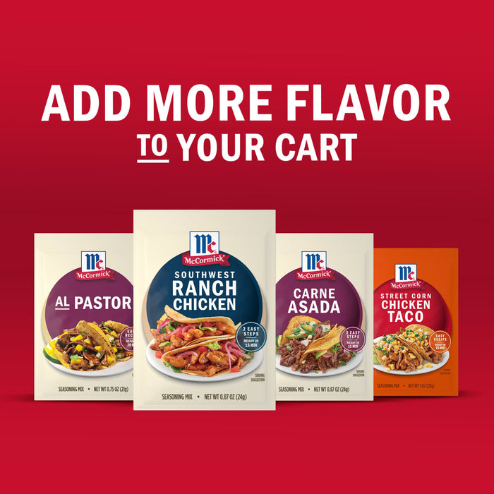 McCormick spices are displayed with the text Add more flavor to your cart.