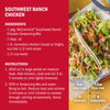 Recipe for Southwest Ranch Chicken using McCormick Southwest Ranch Chicken Seasoning Mix.