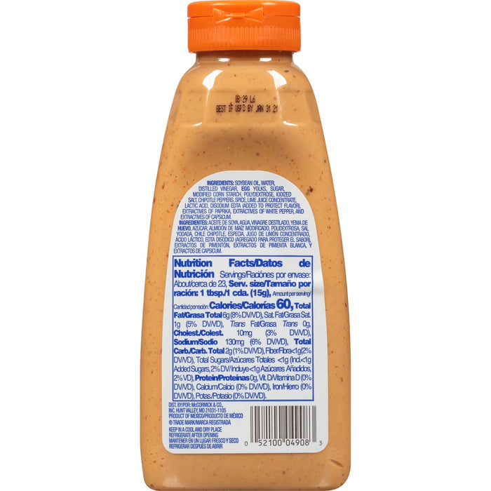 ['A bottle of McCormick Chipotle Lime Dressing and Marinade.']