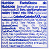 ['Nutrition facts label for a product with 60 calories per serving.']