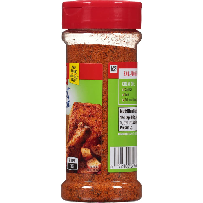 ['A bottle of McCormick Grill Mates Roasted Garlic &amp; Herb seasoning.']