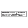 A nutrition facts label for Mccormick Perfect Pinch Rotisserie Chicken Seasoning Powder 5 Oz showing zero calories and 100mg of sodium per serving.