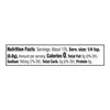 A nutrition facts label for Mccormick Perfect Pinch Cajun Seasoning Ground 5 Oz showing zero calories and 160mg of sodium per one quarter teaspoon serving.