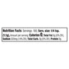 The nutrition facts label for Mccormick Perfect Pinch Steak Seasoning Ground 7 Oz, indicating that a 1/4 teaspoon serving contains 0 calories, 320mg of sodium, and 0g of fat, carbs, and protein.