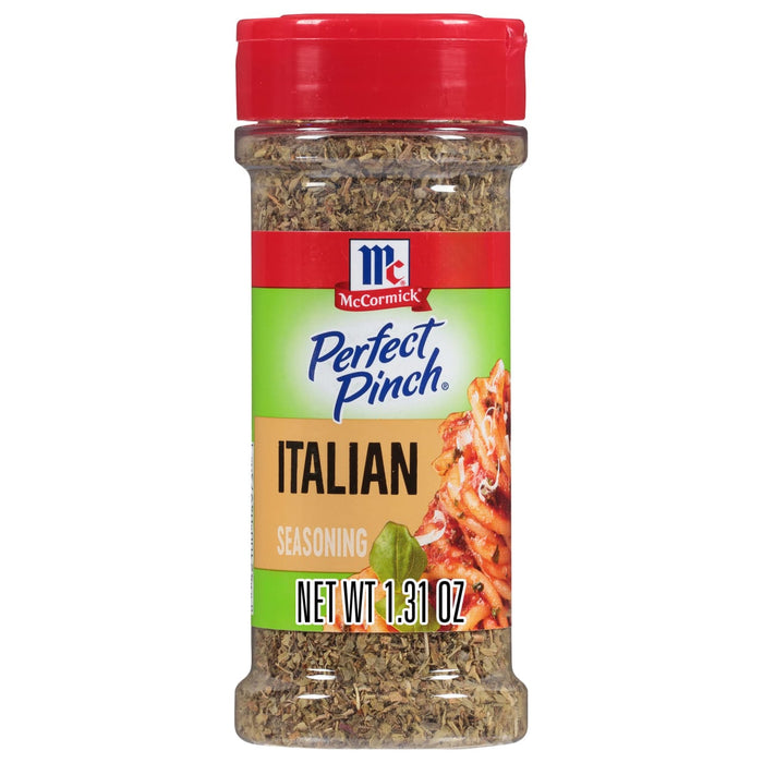 A bottle of McCormick Perfect Pinch Italian Seasoning.