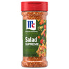 A bottle of McCormick Perfect Pinch Salad Supreme seasoning.