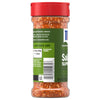A clear plastic shaker bottle of Mccormick Perfect Pinch Salad Supreme Seasoning Assorted 4.34 Oz with a red cap and a green label is shown, filled with reddish-orange seasoning.