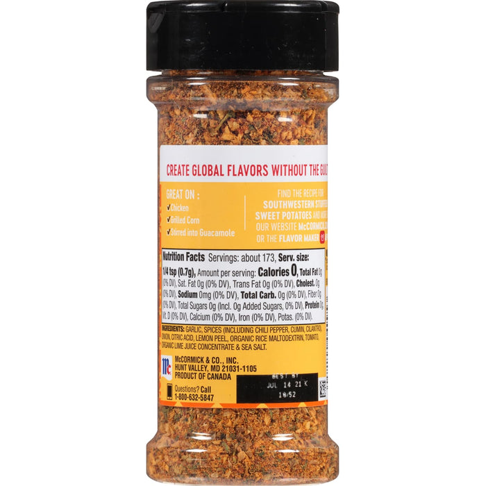 McCormick® A Hint of Sea Salt Mexican Taco Truck Seasoning, 4.27 oz