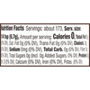 Nutrition facts for 1/4 teaspoon of the product showing 0 calories and 0 grams of fat.