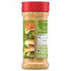 A clear plastic bottle of Mccormick Garlic And Herb Seasoning Ground 4.37 Oz featuring a red cap and a green label with a serving suggestion of seasoned chicken and broccoli.