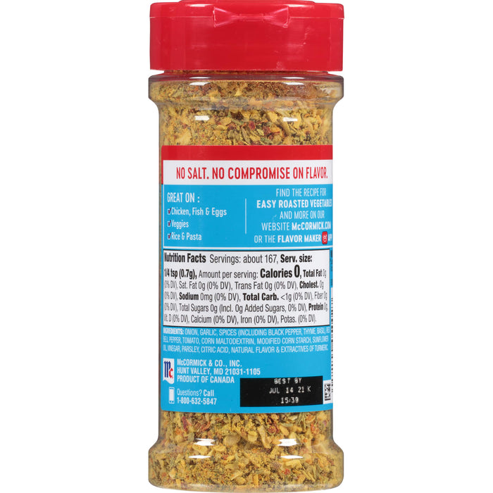 McCormick® Salt Free Vegetable Seasoning, 4.16 oz
