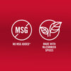 The image shows two icons indicating No MSG Added and Made with McCormick Spices.