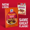 This image shows McCormick's Slow Cooker Mississippi Roast seasoning mix with a new look, but the same flavor as the Instant Pot version.