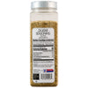 A clear plastic bottle of Mccormick Culinary Zaatar Seasoning Assorted Form 12.5 Oz, showing the back label with nutrition facts, ingredients like thyme and sesame seeds, and the McCormick for Chefs logo.