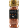 ['A glass jar of Respect the Meat Garlic Herb Seasoning.']