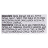 ['A list of ingredients for a product in English and Spanish.']