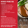 ['A recipe for Herbed Prime Rib from McCormick, with ingredients and instructions.']