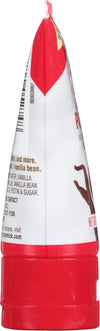 ['A McCormick Vanilla Extract bottle with a red cap.']