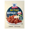 McCormick Air Fryer Buffalo Wings seasoning mix packet featuring an image of cooked buffalo wings.