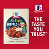 McCormick Air Fryer Buffalo Wing Seasoning Mix package featuring prepared wings and the tagline The Taste You Trust.