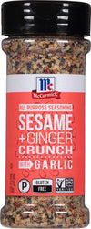 ['A container of McCormick Sesame Ginger Crunch with Garlic All Purpose Seasoning.']