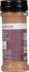 ['A McCormick Umami Seasoning for Mushrooms and Onions jar with a brown label.']