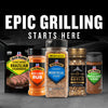 A variety of McCormick Grill Mates seasonings are displayed with the text Epic Grilling Starts Here.