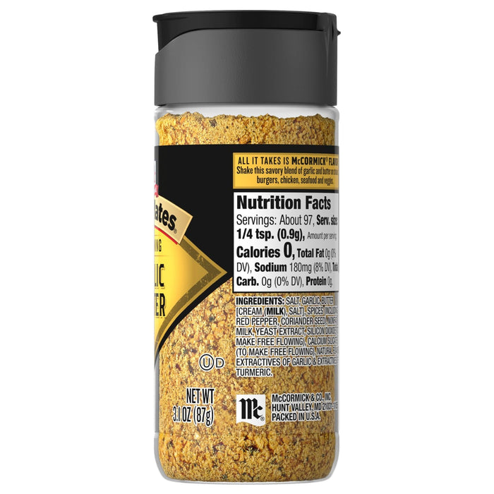 McCormick® Grill Mates® Garlic Butter Seasoning, 3.1 oz