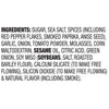 ['A list of ingredients for a product, including sugar, sea salt, spices, and natural flavor.']
