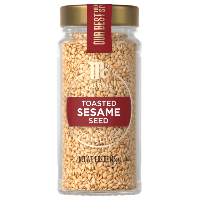 A jar of McCormick Toasted Sesame Seed.
