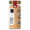 A glass jar of  Sesame Seeds.