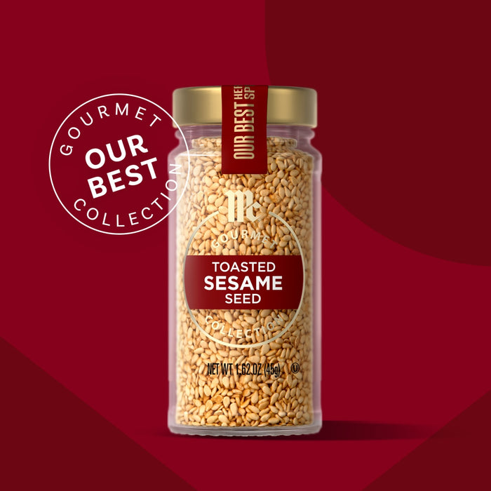 A jar of Morton &amp; Bassett Roasted Sesame Seeds, part of their Gourmet Our Best Collection.