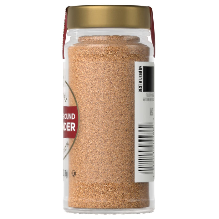 A glass jar of McCormick Ground Ginger.