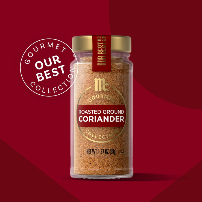 McCormick Gourmet Roasted Ground Coriander, part of the Our Best Collection.