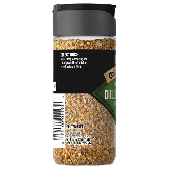 ['A bottle of Grill Mates Dill seasoning.']