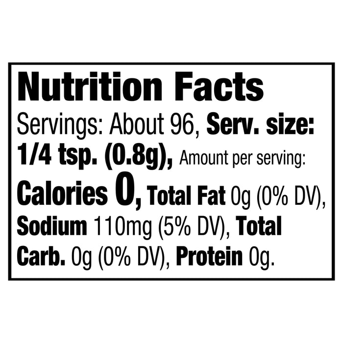 ['Nutrition facts for a serving of the product.']