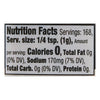 ['Nutrition facts for 1/4 teaspoon of seasoning, with 0 calories, 0 grams of fat, 170 milligrams of sodium, 0 grams of carbohydrates, and 0 grams of protein.']