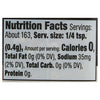 ['Nutrition facts label for a product with 0 calories per 1/4 teaspoon serving.']